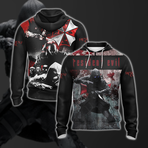 Resident Evil - Raccoon City Unisex 3D T-shirt Zip Hoodie XS 