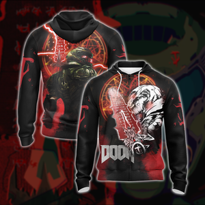 Doom Video Game Unisex 3D T-shirt Zip Hoodie Zip Hoodie S 