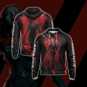 Black Widow New Style Unisex 3D T-shirt Zip Hoodie XS 