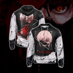 Tokyo Ghoul Unisex 3D T-shirt Zip Hoodie XS 