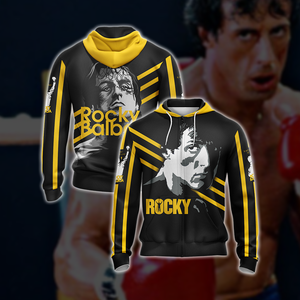 Rocky Balboa New Style Unisex 3D T-shirt Zip Hoodie XS 