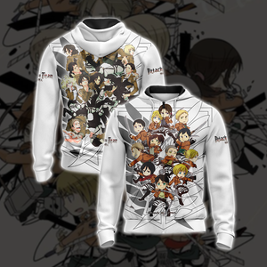 Attack on Titan New Unisex 3D T-shirt Zip Hoodie XS 