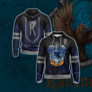 Harry Potter - Wise Like A Ravenclaw New Style Unisex 3D T-shirt Zip Hoodie S 