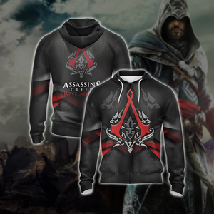 Assassin's Creed Revelations Unisex 3D T-shirt Zip Hoodie XS 