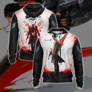 Devil May Cry Definitive Edition Unisex 3D T-shirt Zip Hoodie XS 