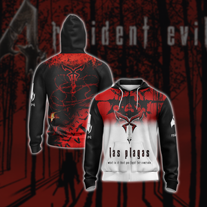 Resident Evil - Las Plagas Unisex 3D T-shirt Zip Hoodie XS 
